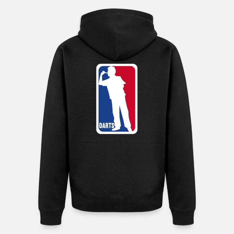 Fléchettes Fléchettes Bullseye Fléchettes - Veste à capuche bio Premium Unisexe - noir