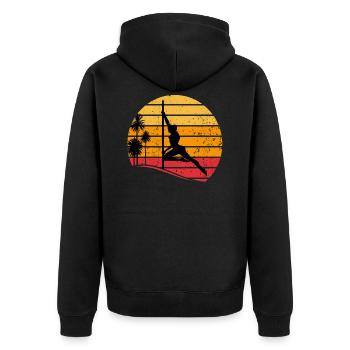 Pole Dancing - Sunset Pole Dance Silhouette - Unisex Premium Organic Zip Hoodie - black - Back - Nico (187cm)