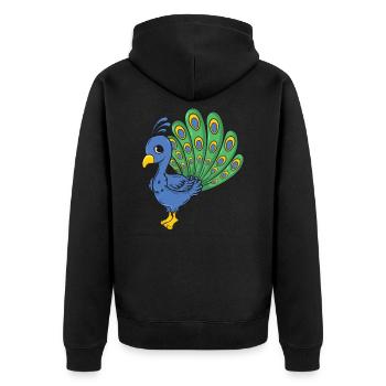 paon - Veste à capuche bio Premium Unisexe - noir - Dos - Nico (187cm)