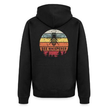 Bee Whisperer Honey Bee beekeeper Beekeeper - Unisex Premium Organic Zip Hoodie - black - Back - Nico (187cm)