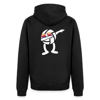 Beach volley Dab Dance - Dabbing Volleyball - Veste à capuche bio Premium Unisexe - noir - Dos - Nico (187cm)