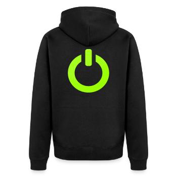 Mode Gamer sur le jeu vidéo Gamer Butten - Veste à capuche bio Premium Unisexe - noir - Dos - Nico (187cm)