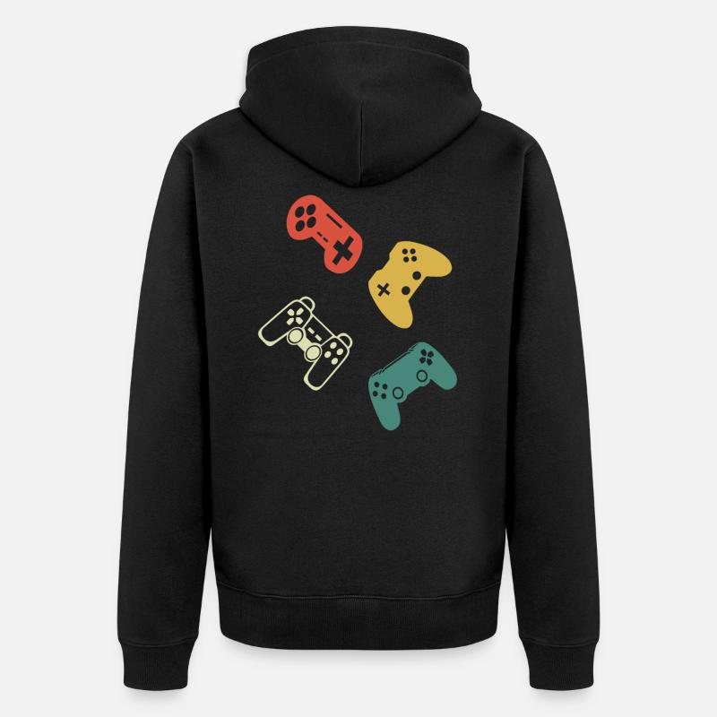 Gamer Controller Gaming Player - Jeux vidéo - Veste à capuche bio Premium Unisexe - noir
