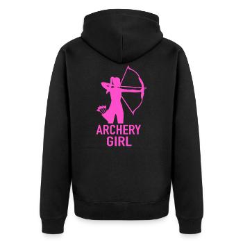 Tir à l’arc Fille Archer Tir à l’arc Tir à l’arc - Veste à capuche bio Premium Unisexe - noir - Dos - Nico (187cm)