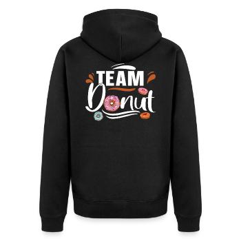 Team Donut Gâteau Bonbons Dessert Humour Cadeau - Veste à capuche bio Premium Unisexe - noir - Dos - Nico (187cm)