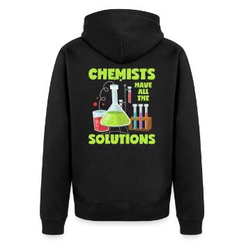 Chimiste WordPlay Solution Drôle Chimie Dicton - Veste à capuche bio Premium Unisexe - noir - Dos - Nico (187cm)