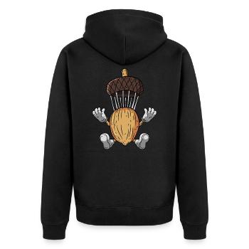 Parachute Gland Chêne - Veste à capuche bio Premium Unisexe - noir - Dos - Nico (187cm)