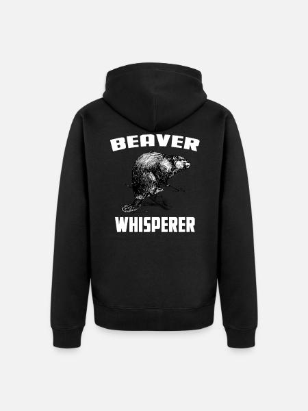 Beaver Whisperer - Unisex Premium Organic Zip Hoodie - black