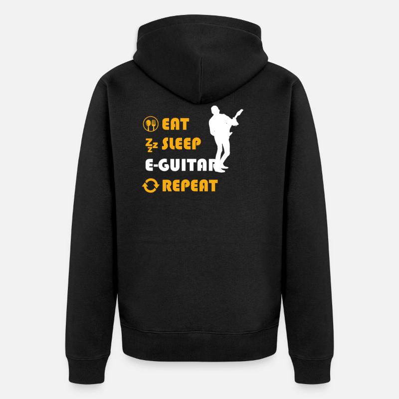 Chemise graphique E-Guitar - Veste à capuche bio Premium Unisexe - noir