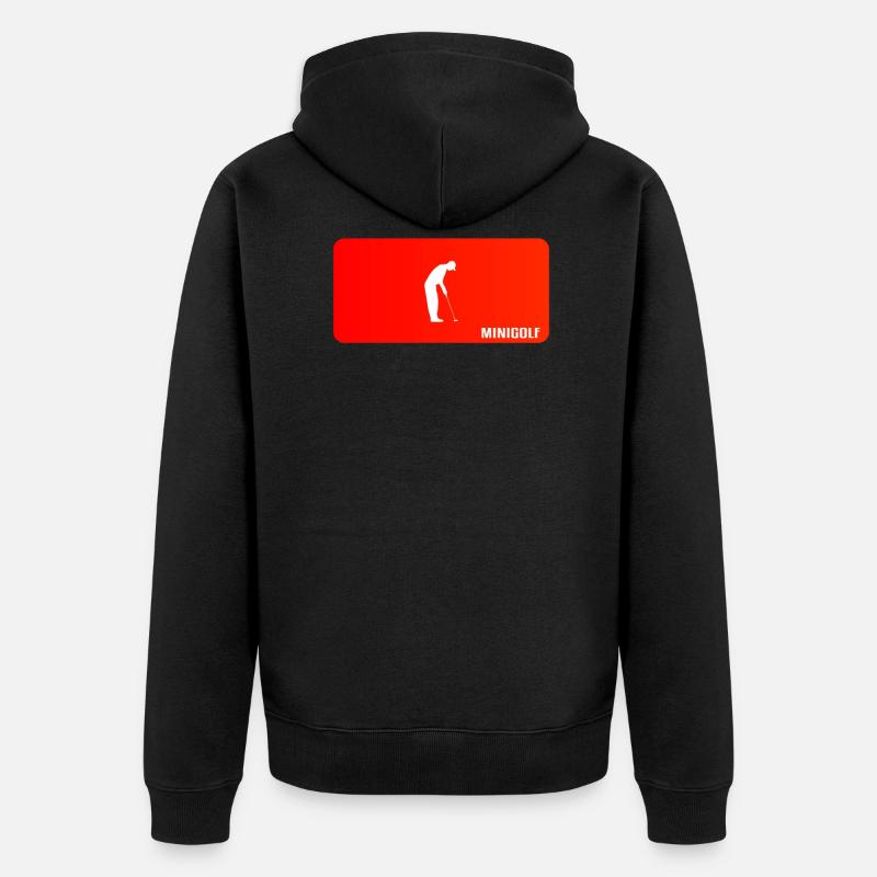 minigolf - Unisex Premium Bio Zip Hoodie - Schwarz