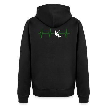 Kitesurfing Present For Your Mom And Dad - Unisex Premium Bio Zip Hoodie - Schwarz - Hinten - Nico (187cm)