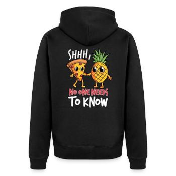 Chut, personne n’a besoin de savoir - Veste à capuche bio Premium Unisexe - noir - Dos - Nico (187cm)