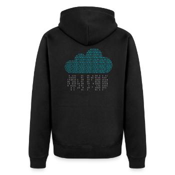 Software Engineer Binary Codes - Unisex Premium Organic Zip Hoodie - black - Back - Nico (187cm)