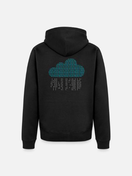 Software Engineer Binary Codes - Unisex Premium Bio Zip Hoodie - Schwarz