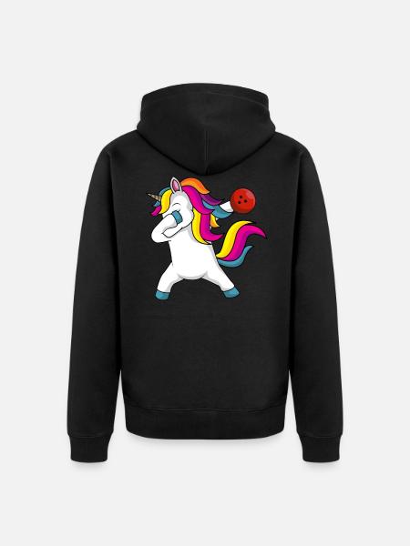 Bowling licorne - Veste à capuche bio Premium Unisexe - noir