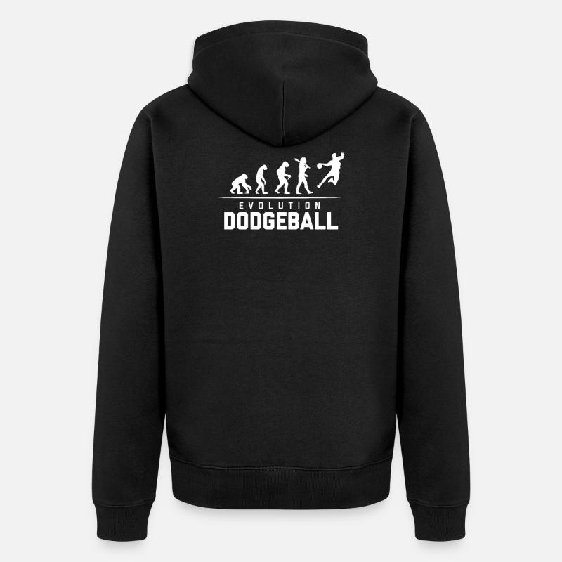 ÉVOLUTION DU DODGEBALL - Veste à capuche bio Premium Unisexe - noir