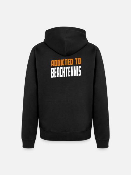 Accro au Beach Tennis Beach Tennis Présent - Veste à capuche bio Premium Unisexe - noir