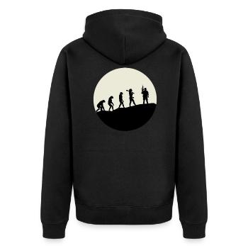 Opérateurs Evolution Moon - Veste à capuche bio Premium Unisexe - noir - Dos - Nico (187cm)