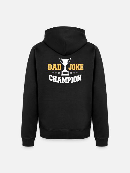 Dad Joke Champion - Unisex Premium Bio Zip Hoodie - Schwarz
