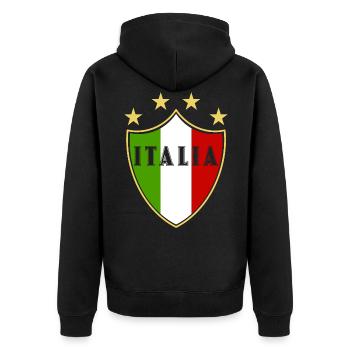 Italia amusant - Veste à capuche bio Premium Unisexe - noir - Dos - Nico (187cm)