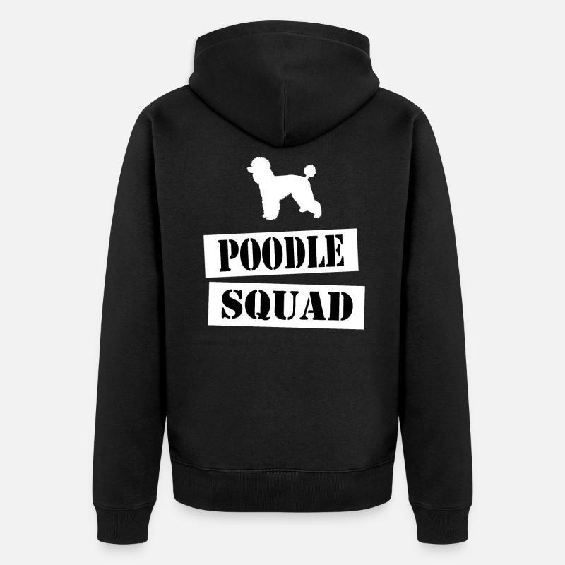 join the poodle squad - Unisex Premium Organic Zip Hoodie - black