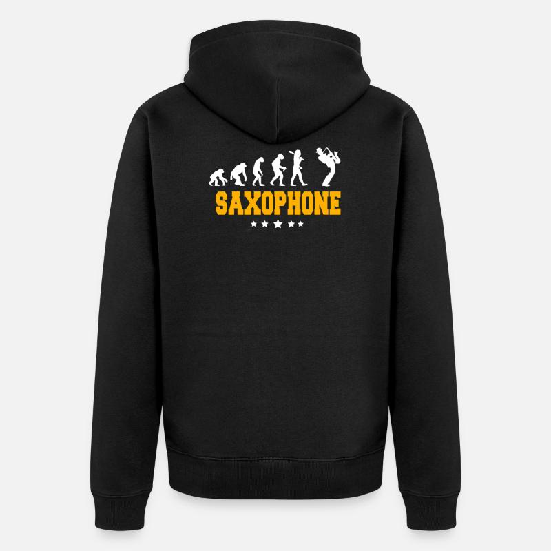 SAXOPHONE - Unisex Premium Bio Zip Hoodie - Schwarz
