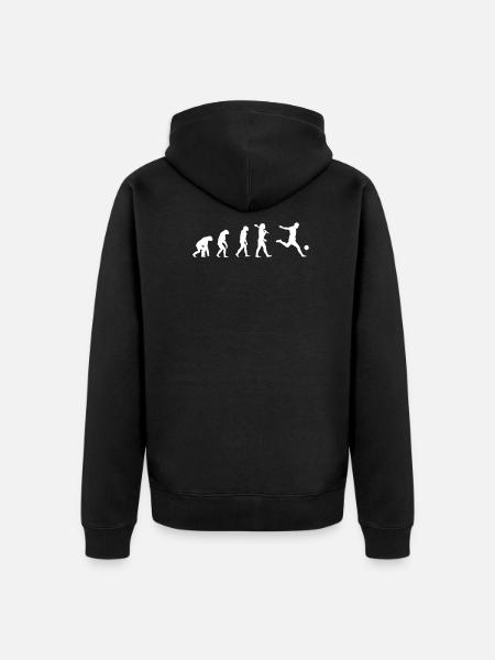 Soccer Evolution Stylish Tea - Unisex Premium Organic Zip Hoodie - black