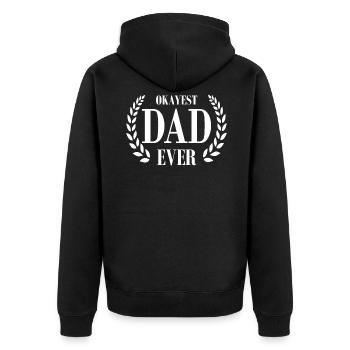 Funny Dad Designs For Your Uncle - Unisex Premium Bio Zip Hoodie - Schwarz - Hinten - Nico (187cm)