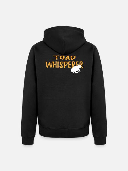 Toad Whisperer Graphic Shirt - Unisex Premium Organic Zip Hoodie - black