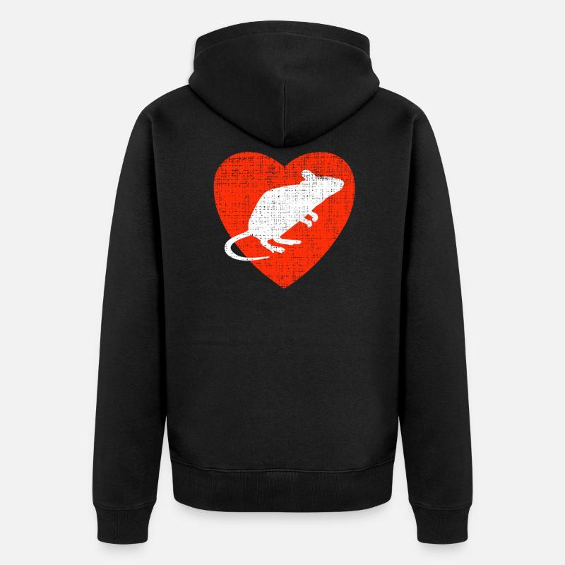 Cœur pour les souris - Veste à capuche bio Premium Unisexe - noir
