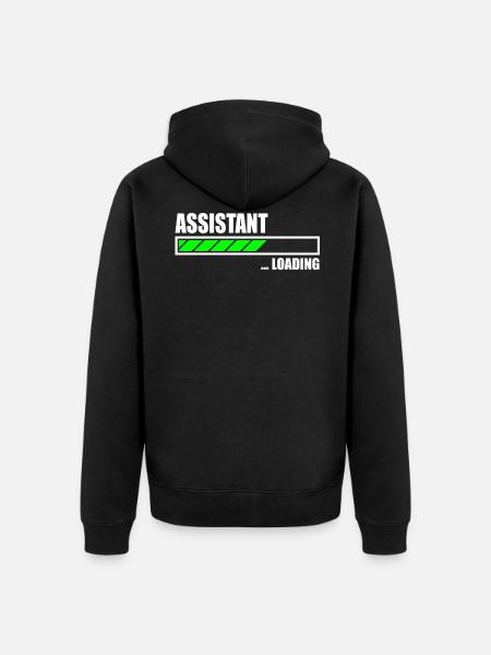 Assistant Loading Bar - Unisex Premium Organic Zip Hoodie - black