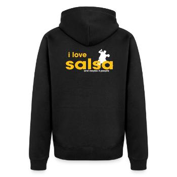 J’adore la salsa - Veste à capuche bio Premium Unisexe - noir - Dos - Nico (187cm)