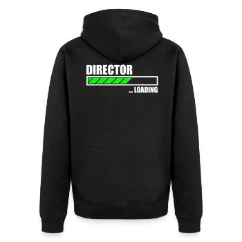 Barre de chargement director - Veste à capuche bio Premium Unisexe - noir - Dos - Nico (187cm)