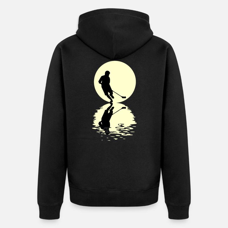 Boule de sol Lune - Veste à capuche bio Premium Unisexe - noir