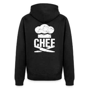 CHEF Cuisine Chapeau de chef Chef - Veste à capuche bio Premium Unisexe - noir - Dos - Nico (187cm)