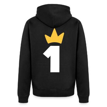 One Crown 1 An Bébé Premier Anniversaire - Veste à capuche bio Premium Unisexe - noir - Dos - Nico (187cm)
