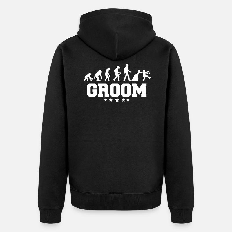 évolution du marié - Veste à capuche bio Premium Unisexe - noir