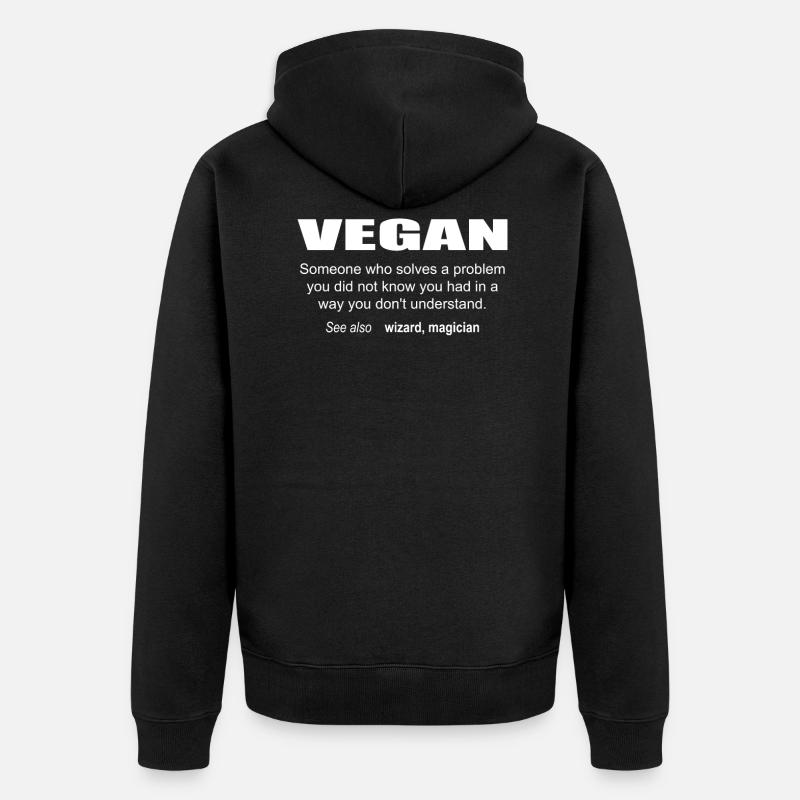 Description végétalienne - Veste à capuche bio Premium Unisexe - noir