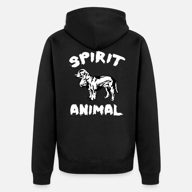 SPANIEL - Unisex Premium Bio Zip Hoodie - Schwarz