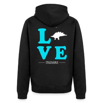 Stegosaurus - Veste à capuche bio Premium Unisexe - noir - Dos - Nico (187cm)