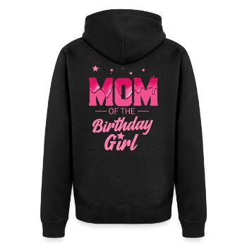 Femme Maman de la fille d’anniversaire Maman Maman Grand-mère - Veste à capuche bio Premium Unisexe - noir - Dos - Nico (187cm)
