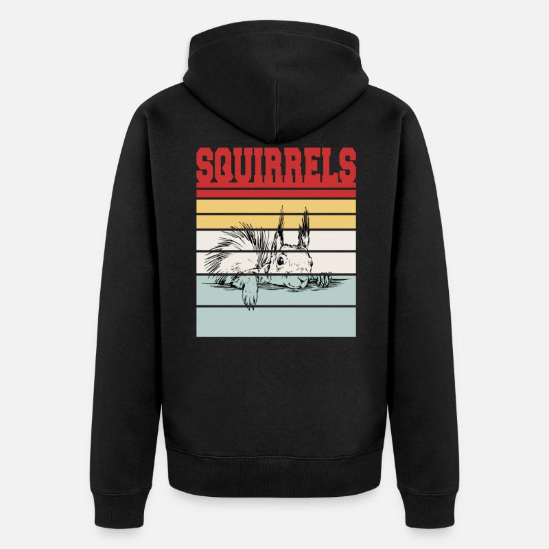 ÉCUREUILS - Veste à capuche bio Premium Unisexe - noir