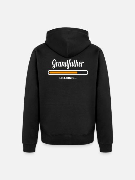 Grandfather Loading - Unisex Premium Organic Zip Hoodie - black