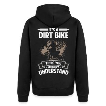 Pilotes de motocross - Veste à capuche bio Premium Unisexe - noir - Dos - Nico (187cm)
