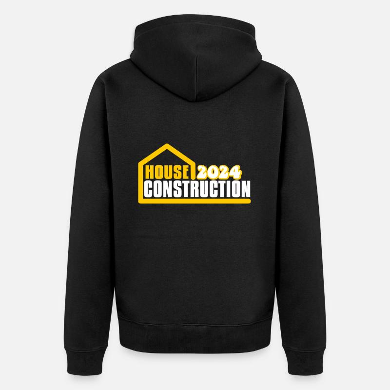 Construction de maisons 2024 - Veste à capuche bio Premium Unisexe - noir