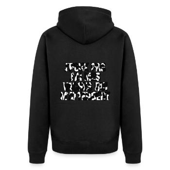 J’peux pas j’ai mes vaches qui m’attendent - Veste à capuche bio Premium Unisexe - noir - Dos - Nico (187cm)