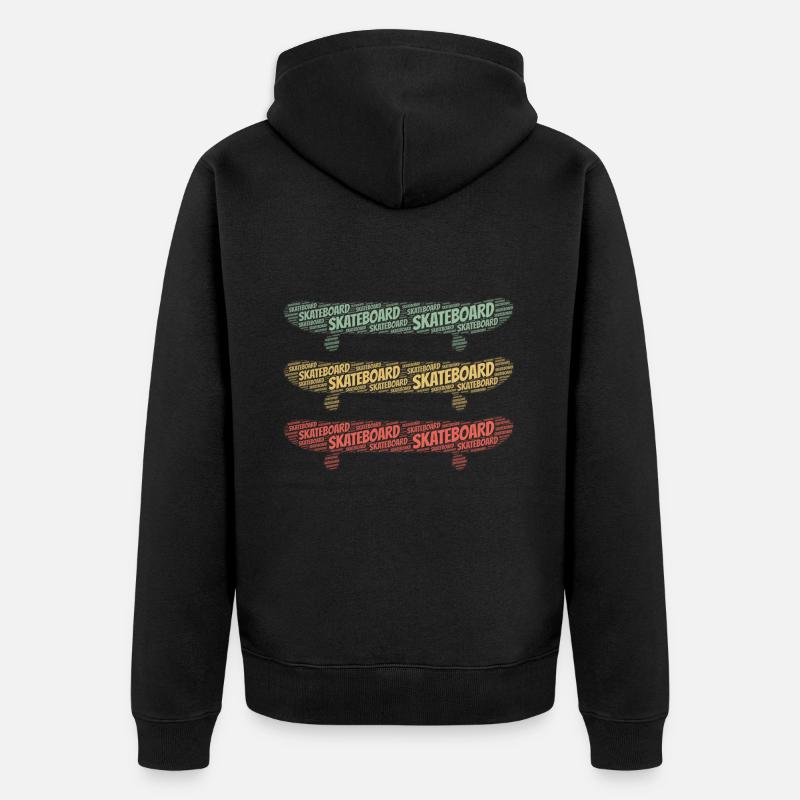 Skateboard Skater Skateboards Skateboarding - Veste à capuche bio Premium Unisexe - noir