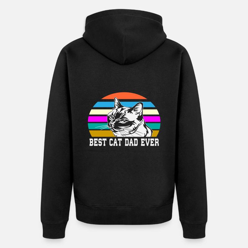 Le père de Cat - Veste à capuche bio Premium Unisexe - noir