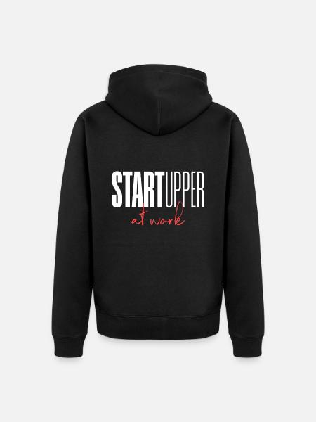 Startupper Startup at work - Unisex Premium Bio Zip Hoodie - Schwarz