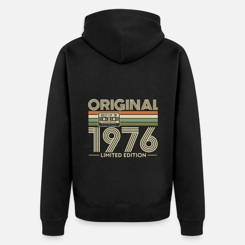 1976 - Veste à capuche bio Premium Unisexe - noir